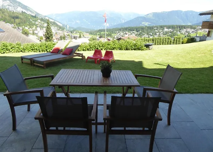 Daire Casa Admisa, Spektakulaere Aussicht, In And Out, Hochwertige Einrichtung, Valserstein Und Eiche Flims