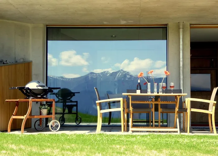 Casa Admisa, Spektakulaere Aussicht, In And Out, Hochwertige Einrichtung, Valserstein Und Eiche *