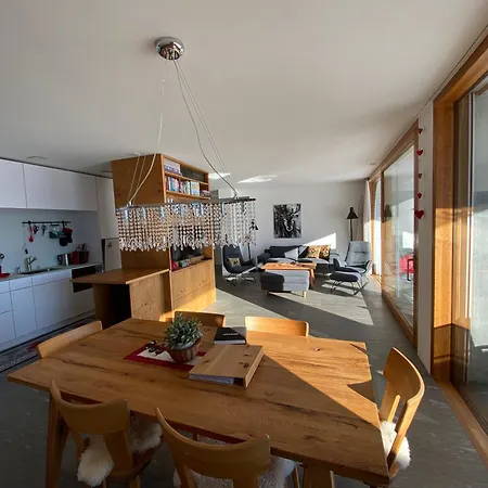 公寓 Casa Admisa, Spektakulaere Aussicht, In And Out, Hochwertige Einrichtung, Valserstein Und Eiche *